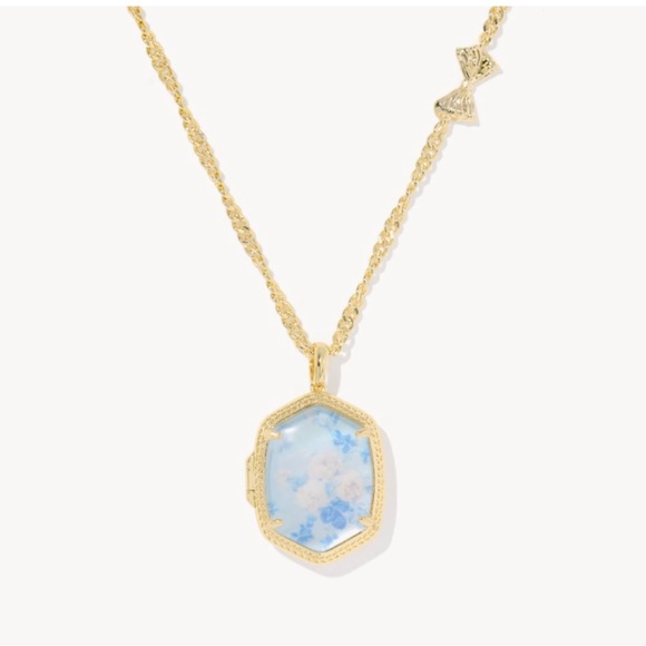 Kendra Scott x LoveShackFancy Daphne Gold Locket Necklace NEW - Picture 14 of 15